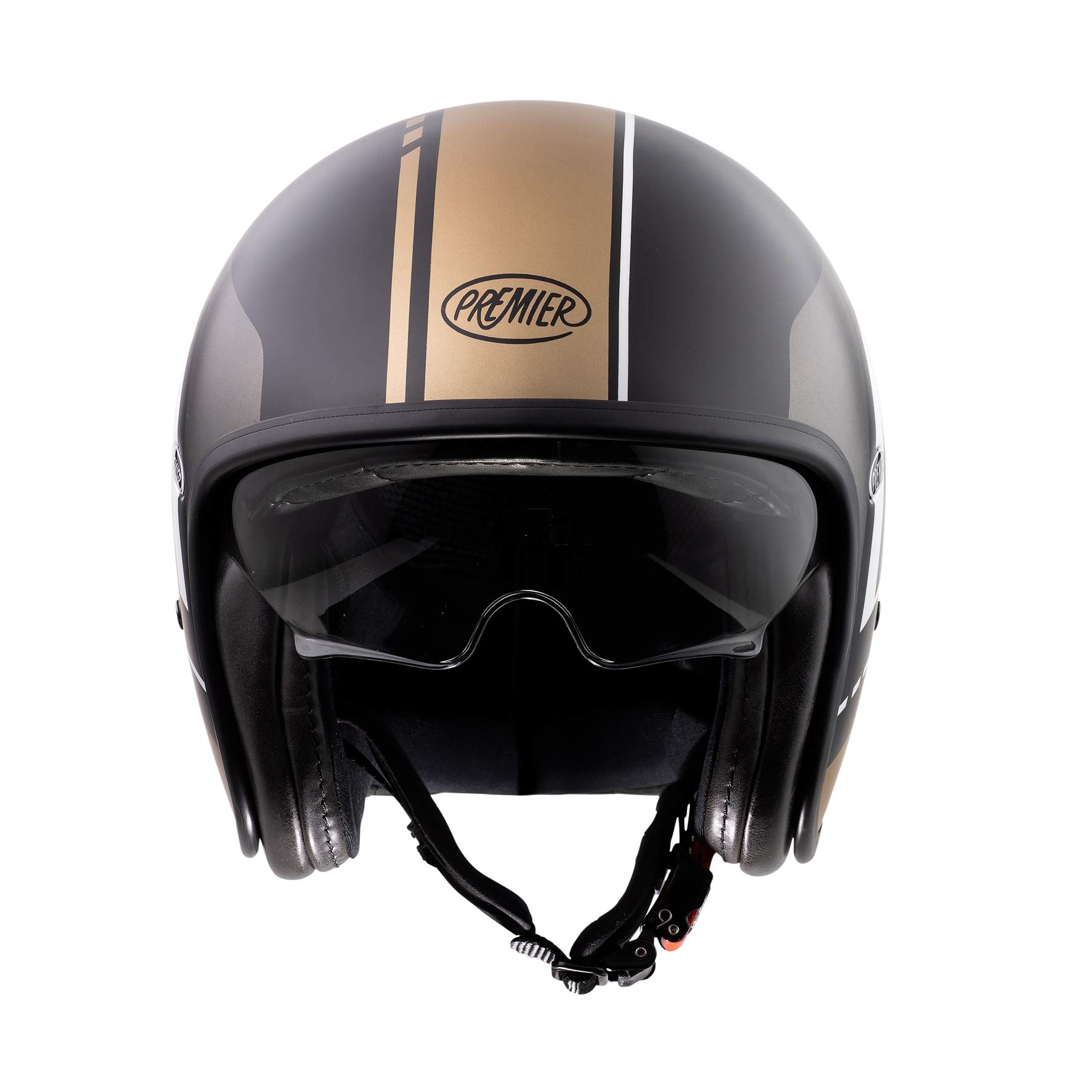 Premier HELM VINTAGE BL 19 BM,SCHWARZ/GOLD/GRAU,L von Premier