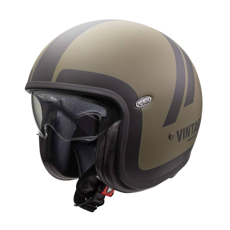 Premier HELM VINTAGE DO MILITARY GREEN BM,MILITARY GRÜN/SCHWARZ,L von Premier