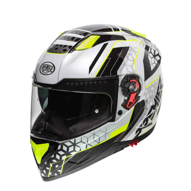 Premier HELM VYRUS EM Y8,GRAU/FLUO GELB/SCHWARZ,L von Premier