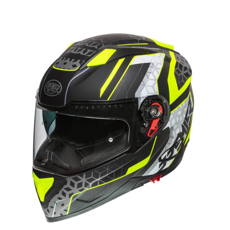 Premier HELM VYRUS EM Y9 BM,SCHWARZ/GELB FLUO/WEISS,XS von Premier