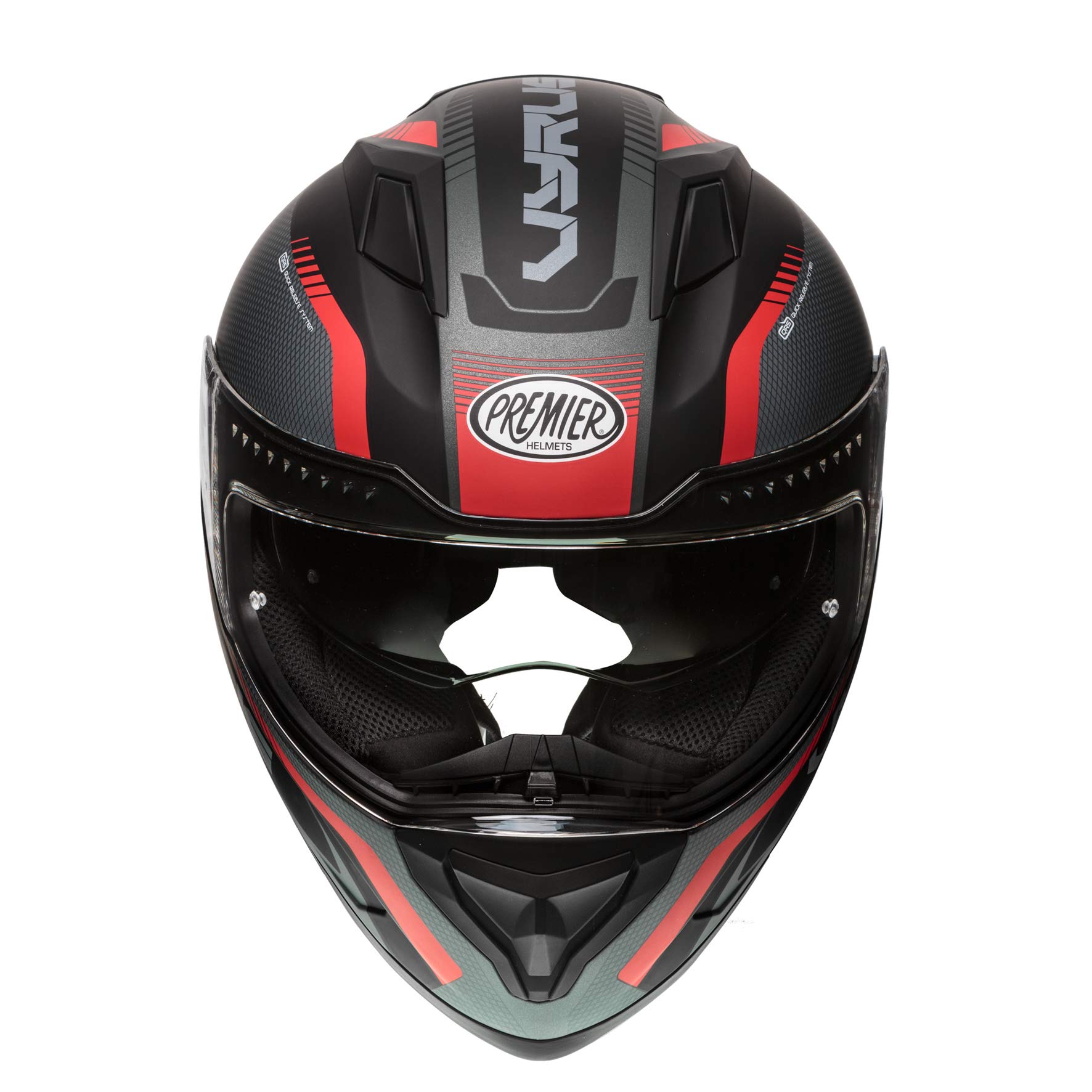 Premier HELM VYRUS MP 92 BM,SCHWARZ/ROT/GRAU,M von Premier