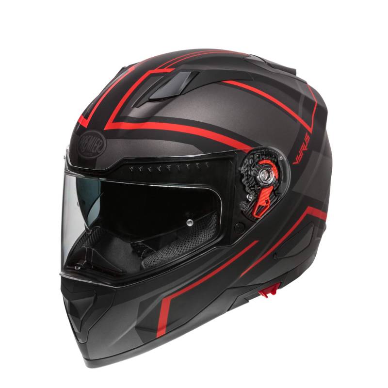 Premier HELM VYRUS ND 92 BM,SCHWARZ ROT,XXL von Premier