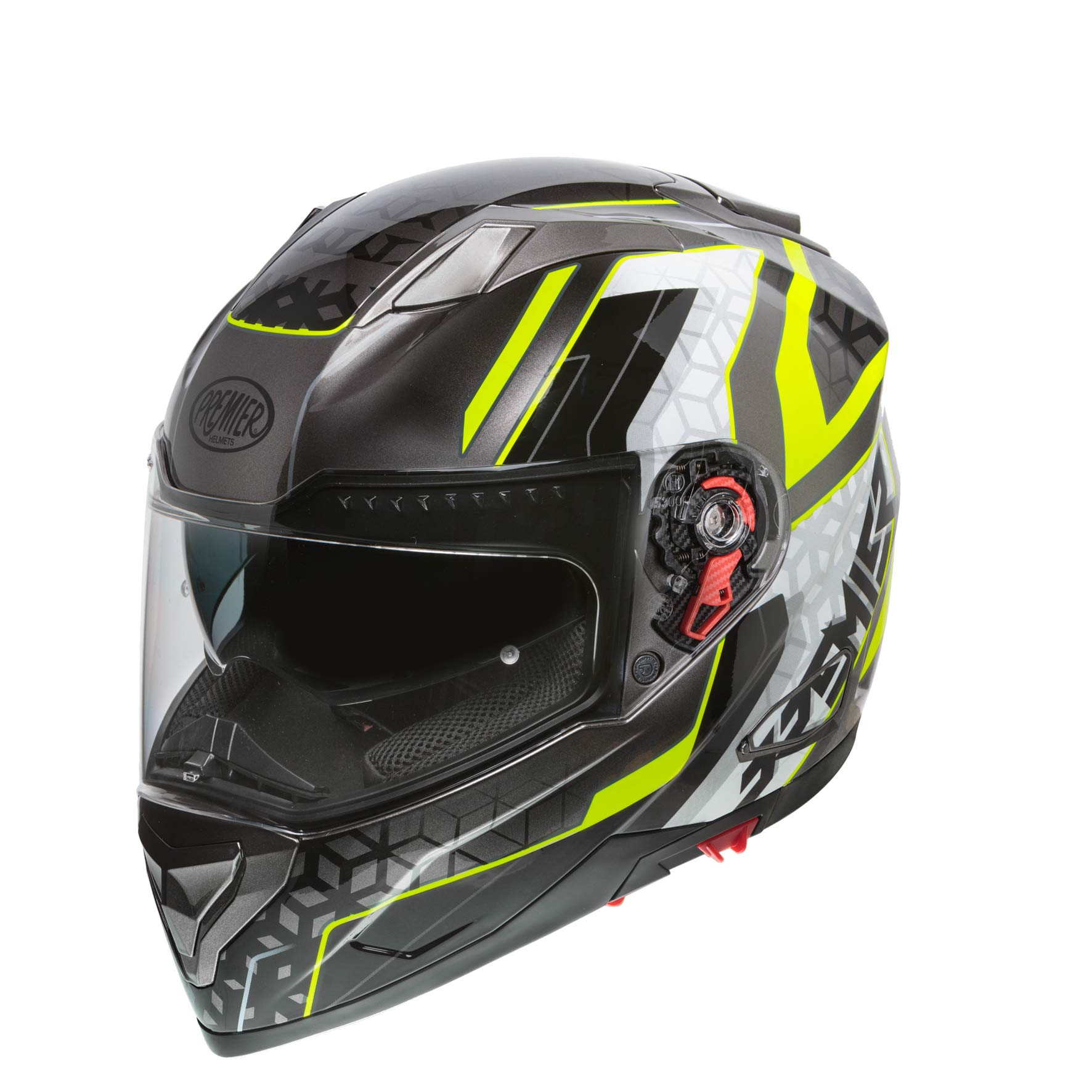 Premier HELM VYRUS EM Y 17,GRAU/GELB FLUO/WEISS,L von Premier