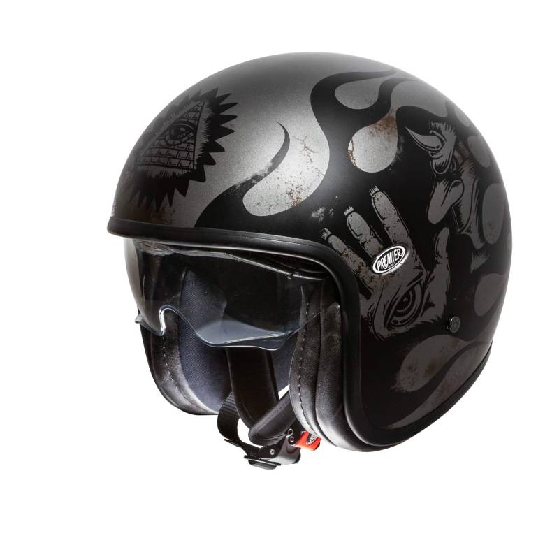 Premier HELM LE PETIT CLASSIC BD 17 BM,SCHWARZES/SILBER,L von Premier