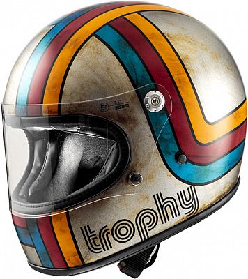 Premier Trophy EX, Integralhelm - Matt Silber/Orange/Rot/Blau - L von Premier