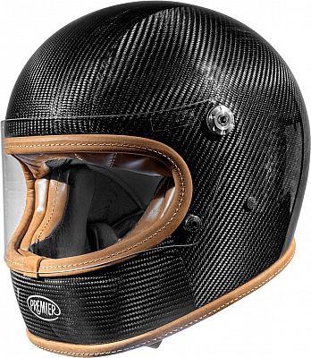 Premier Trophy Platinum Edition Carbon, Integralhelm - Schwarz/Braun - L von Premier