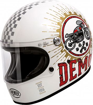 Premier Trophy Speed Demon, Integralhelm - Matt Schwarz/Gold/Rot - XS von Premier