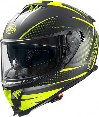 Premier Typhoon FR, Integralhelm - Matt Schwarz/Neon-Gelb - S von Premier