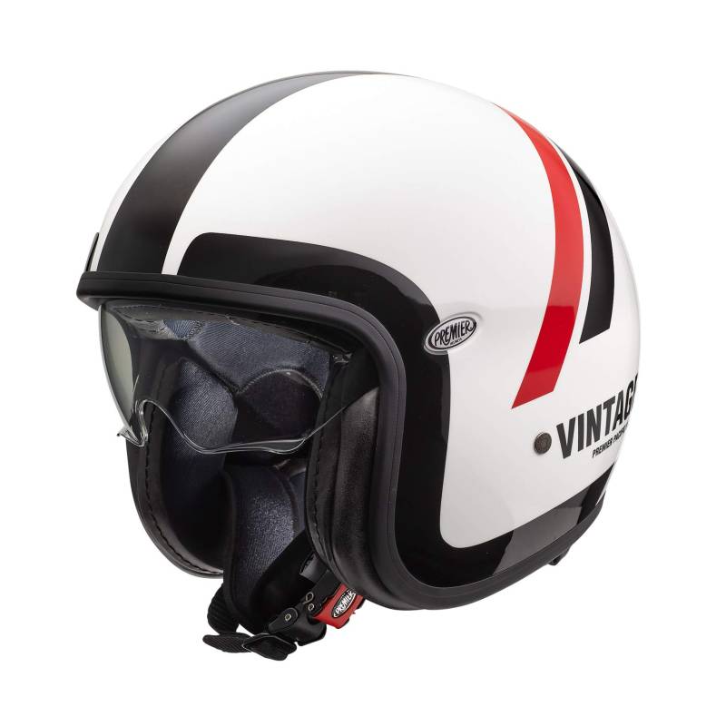 Premier HELM VINTAGE DO 8,WEISS/SCHWARZ/ROT,XS von Premier