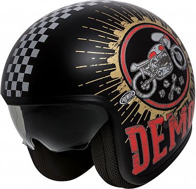 Premier Vintage Speed Demon, Jethelm - Matt Schwarz/Gold/Rot - S von Premier