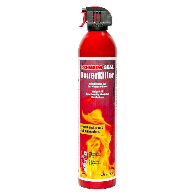 FeuerKiller von Premium-Seal 500ml, Feuerlöschspray für PKW Brände & Wohnungsbrände, Feuerlöscher Auto Camping Boote von Premium-Seal