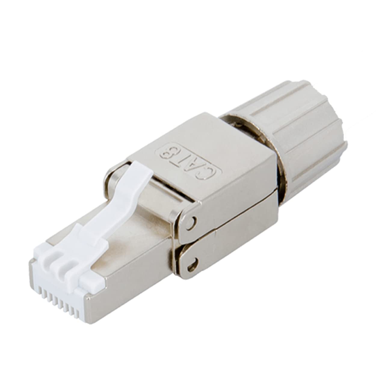 PremiumX Netzwerkstecker RJ45 Cat 8 Stecker Stahl für Verlegekabel Netzwerkkabel Kabel Ethernet Werkzeuglos Werkzeugfrei LAN Anschluss 40 Gbit/s von Premium X