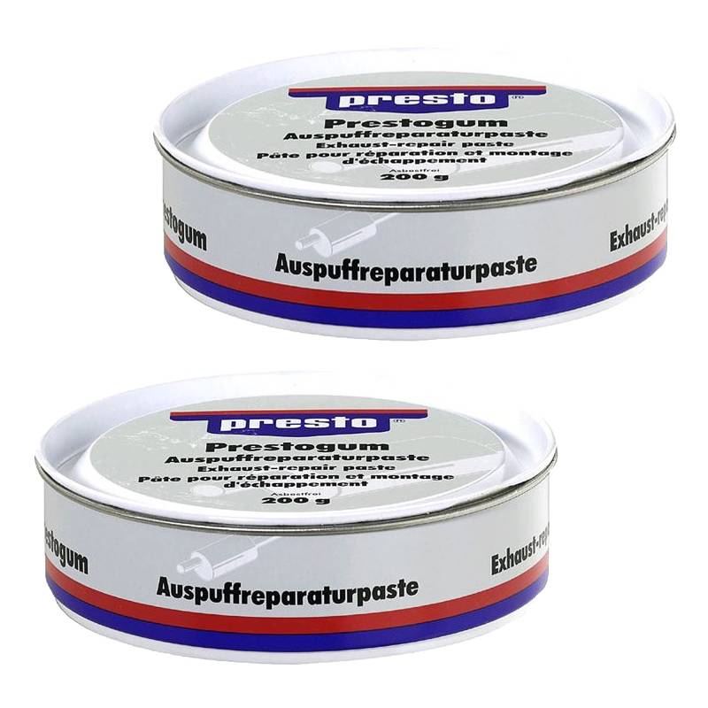 2x 200g Presto Auspuff-Reparturpaste Auspuffreparaturpaste Reparaturpaste Dichtmasse Abgasanlage von Presto