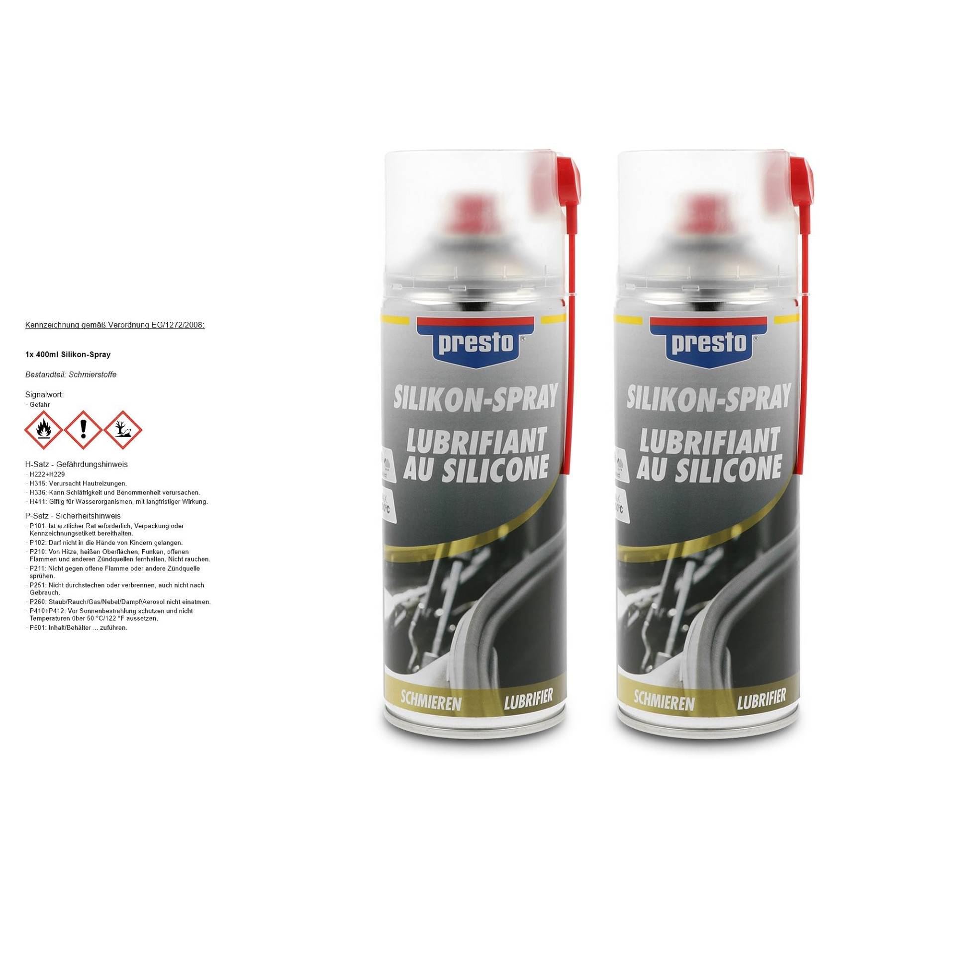 PRESTO 2x 400ml Silikon-Spray von Presto