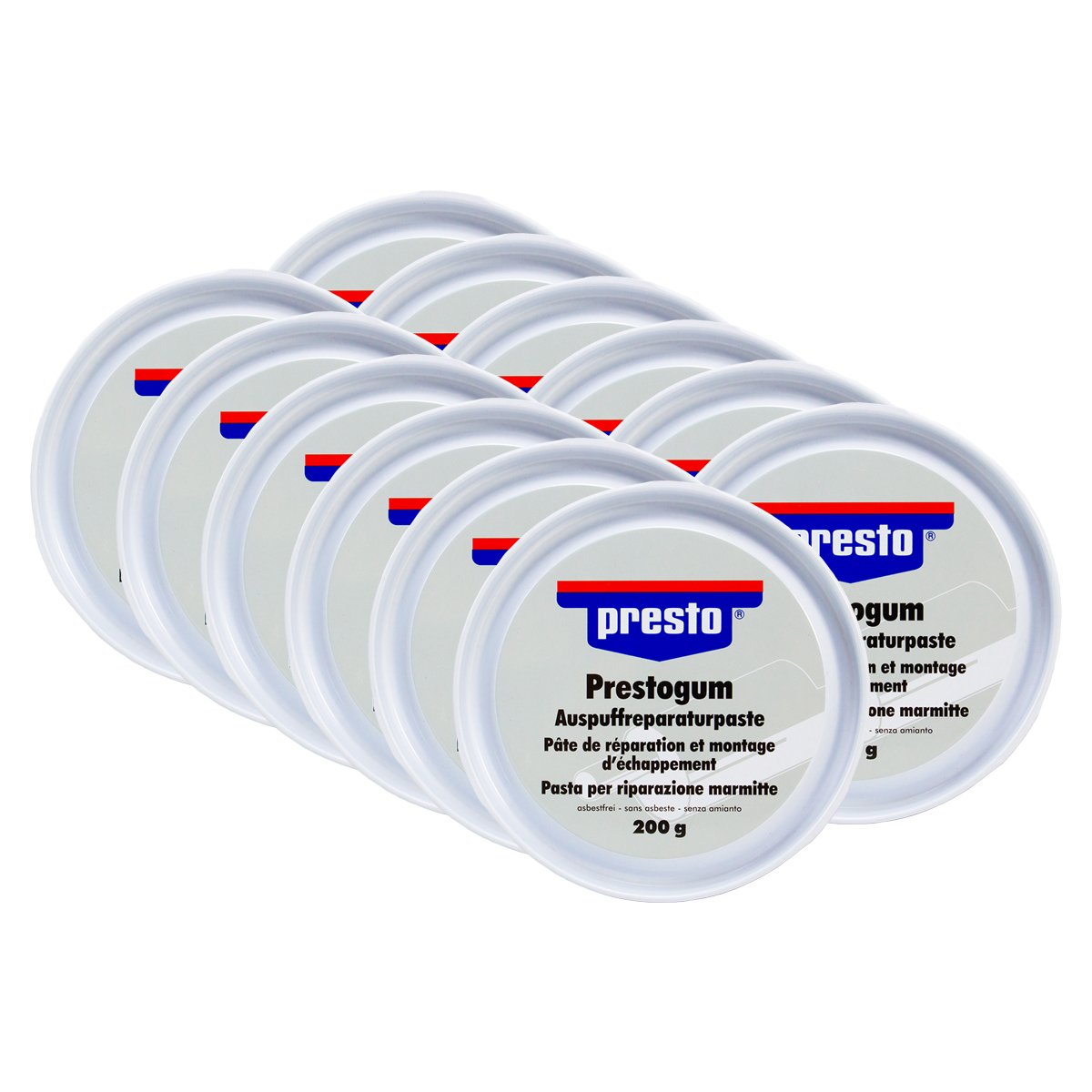 Presto 12x 603147 AUSPUFF-REPERATURPASTE KITTARTIG LÖCHER Risse AUSPUFFANLAGE 20 von Presto