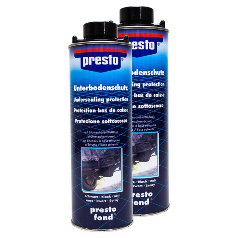 Presto 2X 603239 UNTERBODENSCHUTZ Bitumen VERSIEGELUNG SCHWARZ 1 l von Presto