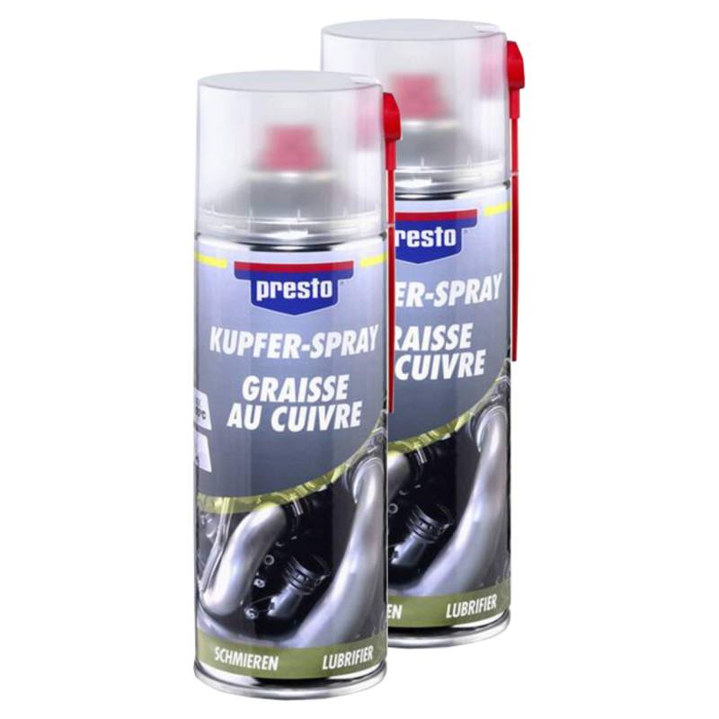 Presto 2X Kupfer-Spray Kupfer Spray Schmiermittel Schmierung 400 Ml 306383 von Presto