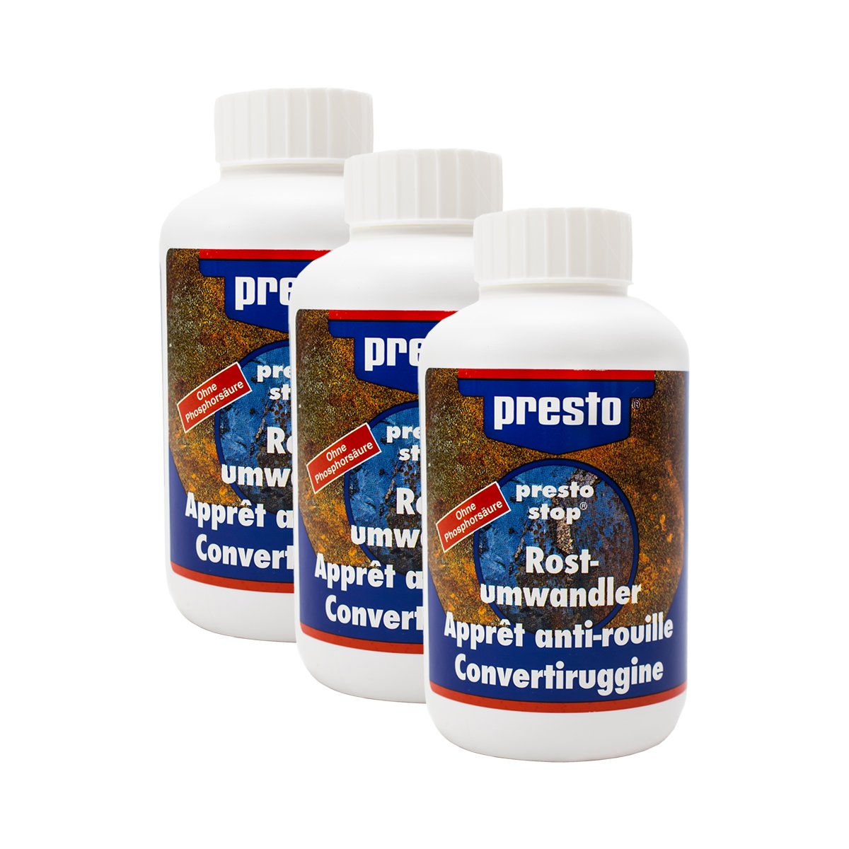 Presto 3X 603086 ROSTUMWANDLER GRUNDIERUNG Fahrzeuge Maschinen ANLAGEN 250 ml von Presto