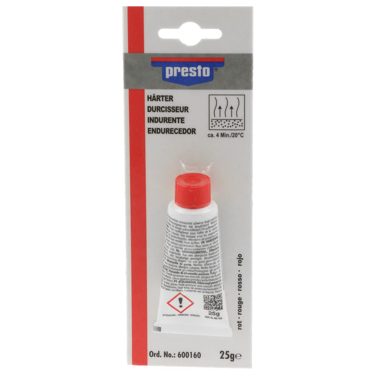 presto 600160 Härter rot eblistert 25 von Presto