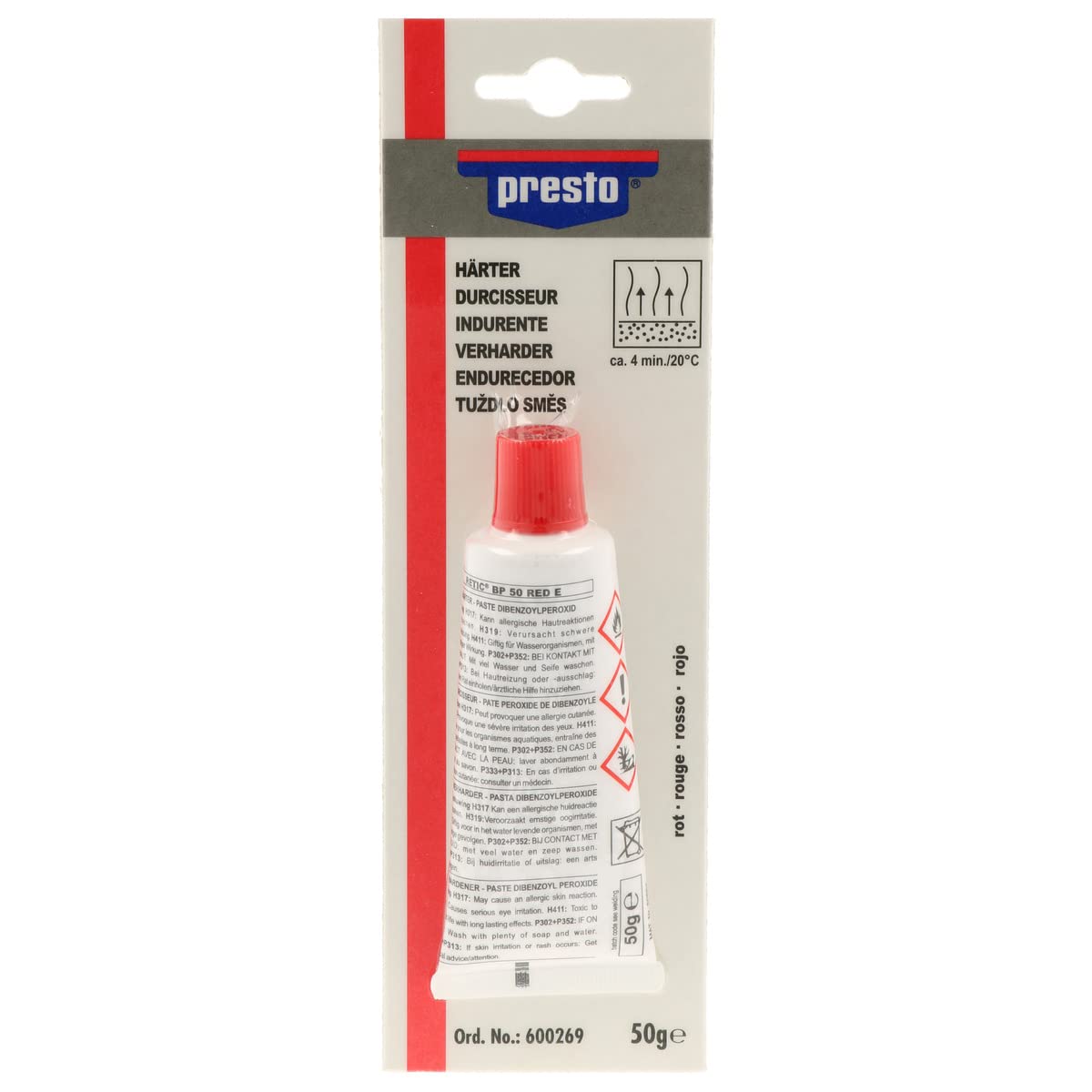 presto 600269 Härter rot eblistert 50 von Presto