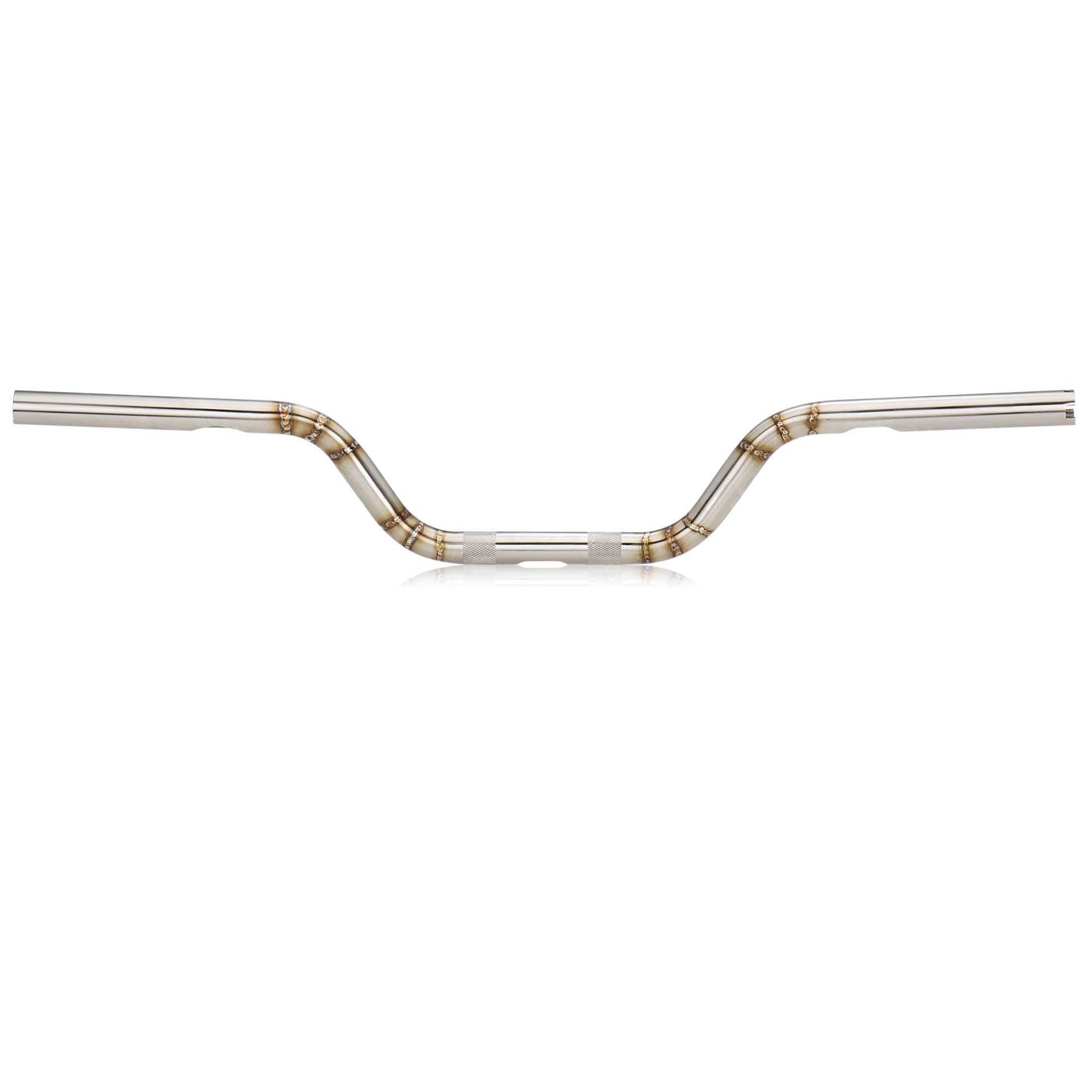 2,5 cm Drag Bar Lenker 12,7 cm Rise für Harley die meisten Modelle Sportster Softail Dyna Touring mit Kabelstil und elektronischem Gashebel TBW (Gas-by-Wire), Edelstahl, geschweißte Rändeloptik, von Prewired