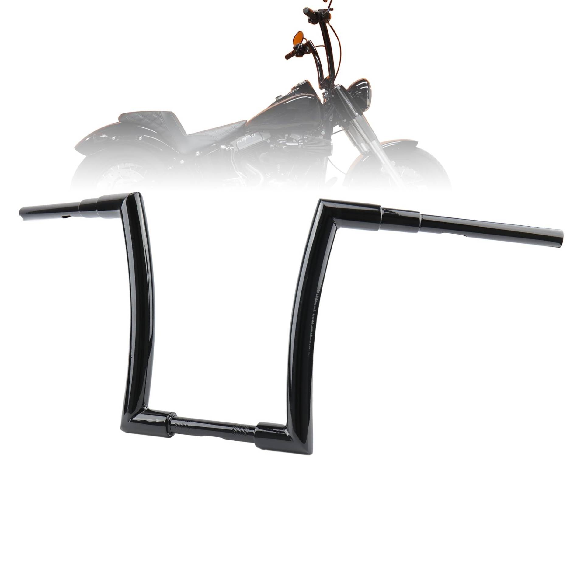 3,8 cm Fat 30,5 cm Rise Mercenary Ape Hangers Road Glide Lenker für 96-13 Road Glide/95-22 Road King/12-17 Dyna und 18-Later Softail Modelle, Schwarz von Prewired