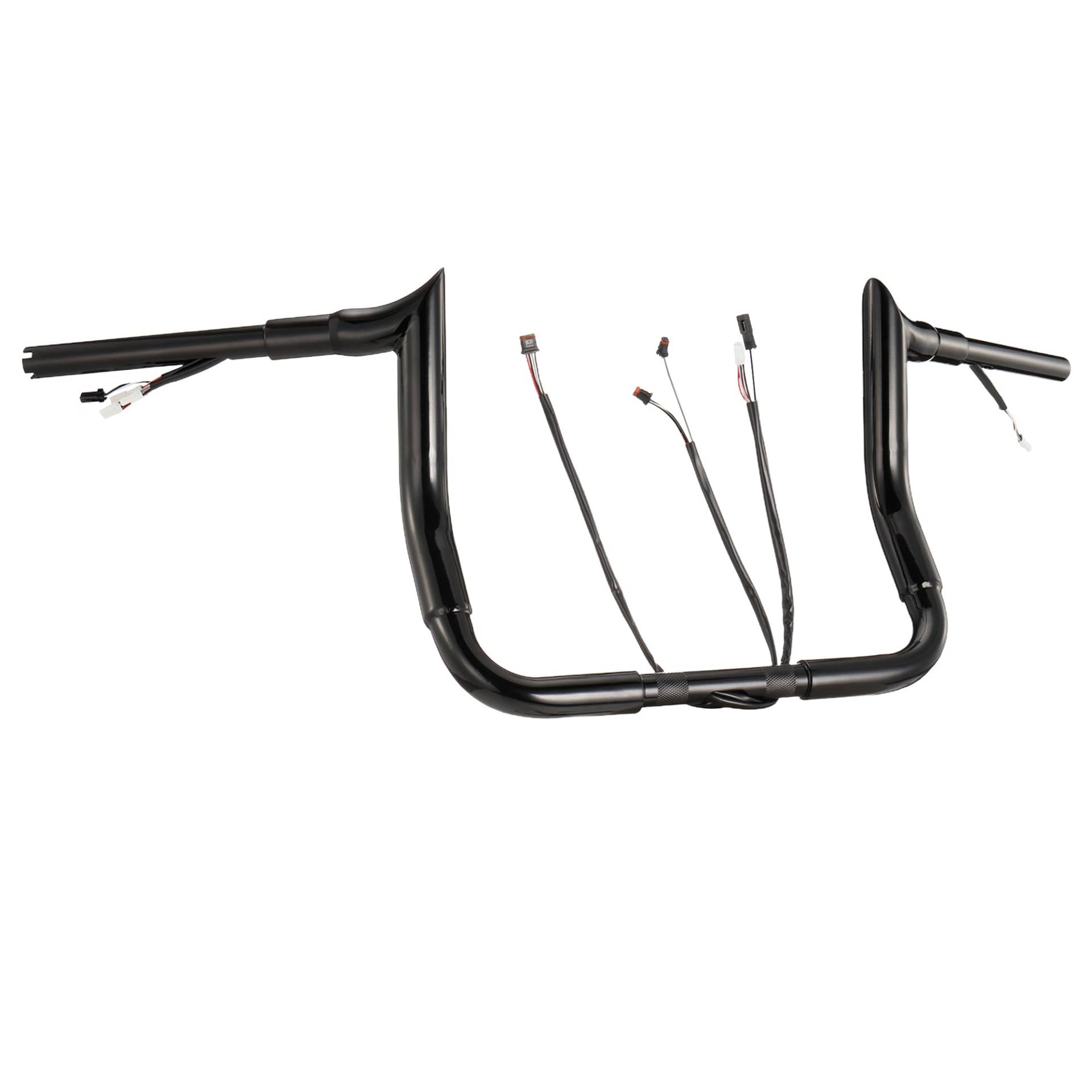 Vorverdrahtete 3,8 cm Fat Ape Hangers Street Glide Lenker für Harley 2016-up Street Glide/Electra Glide/Ultra Limited 25,4 cm Rise Bagger Meathook Bars mit CAN-Bus/TBW/beheizten Griffen, Draht, von Prewired