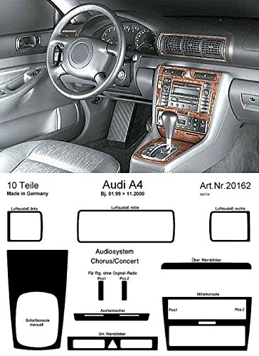 Prewoodec Prestige Woodline Dekor 20162/96 Armaturenverkleidung, 10 Teile von AUTO-STYLE