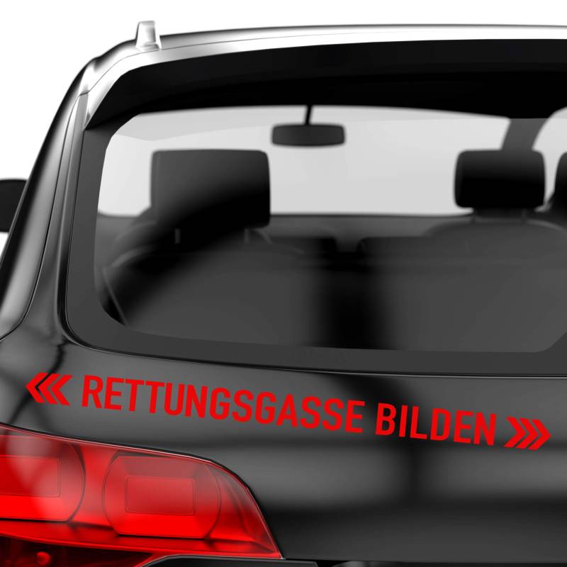 PrintAttack P002 | Rettungsgasse bilden - Auto Aufkleber 60 cm Breite | Aufkleber | Auto | Car | Heckscheibe | Heck (324 Blutrot) von PrintAttack