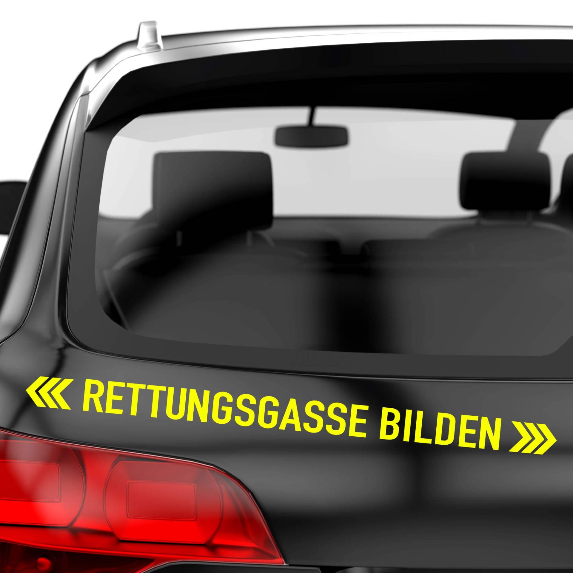 PrintAttack P002 | Rettungsgasse bilden - Auto Aufkleber 60 cm Breite | Aufkleber | Auto | Car | Heckscheibe | Heck (029 Neongelb) von PrintAttack