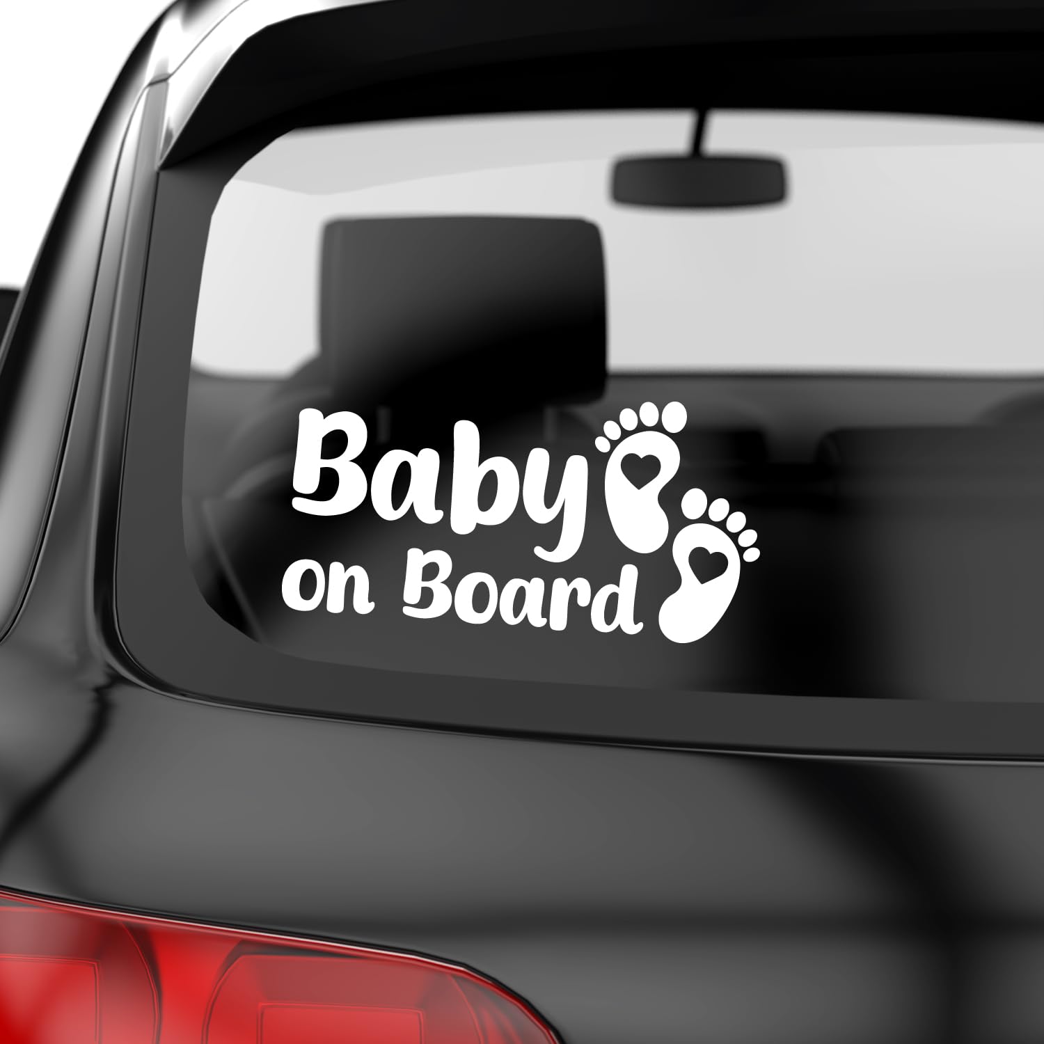 PrintAttack P003 | Baby on Board Aufkleber Füße Baby in Car Auto Sticker Babyaufkleber Autoaufkleber Vinyl von PrintAttack