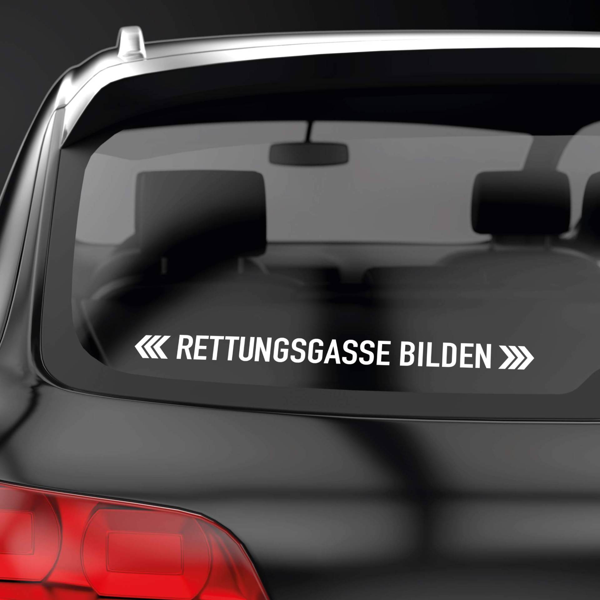 PrintAttack P022 | Rettungsgasse Aufkleber 30cm Oracal 751C | Aufkleber | Folie | Decal | (Weiß) von PrintAttack