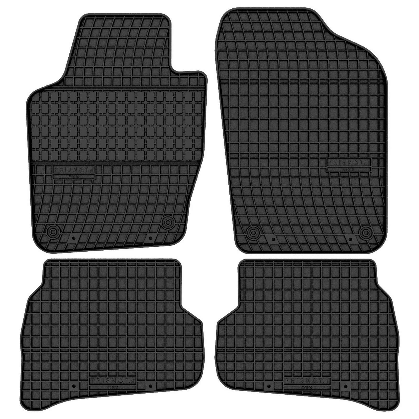 Prismat Gummimatten Gummi Fußmatten Satz für Volkswagen Polo 5 (2009-2017) / Seat Ibiza 4 (2008-2017) - Passgenau von Prismat