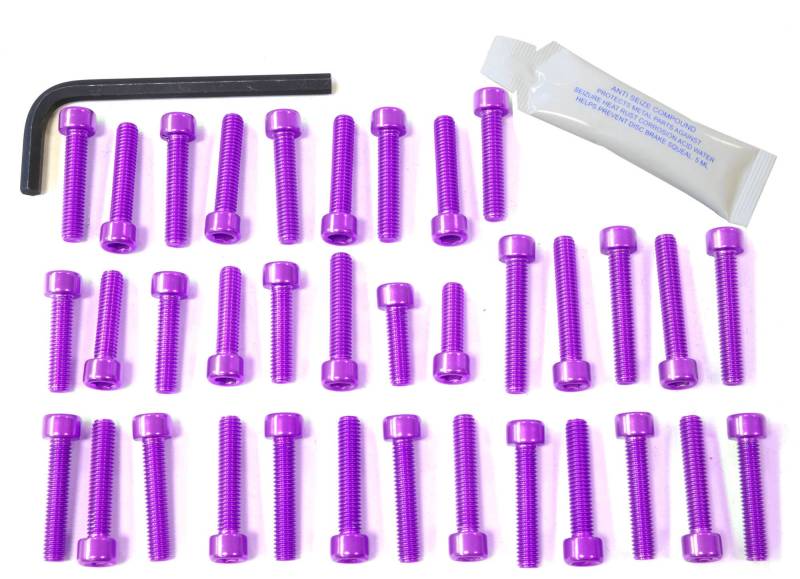 Kit Schrauben Aluminium Motor pro-bolt ebm300p violett, pro-bolt Schrauben für Deckel für Moto Motor robust von Pro-Bolt