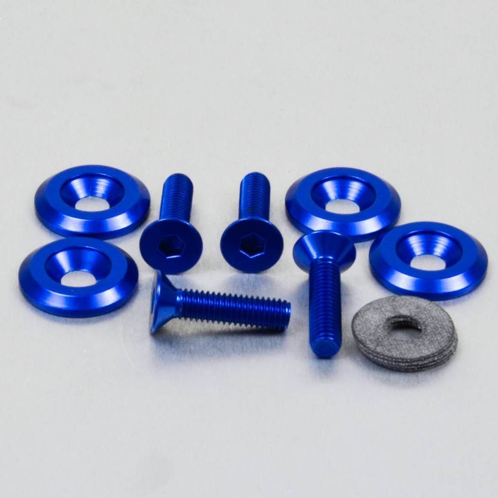 Pro-Bolt CSKIT622625 Aluminium Senkkopf Schraube/Unterlegscheibe, Blau, 4 Stück von Pro-Bolt