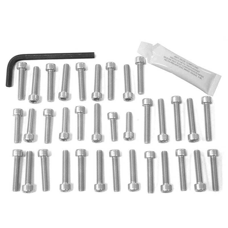 Kit Schrauben Aluminium Motor pro-bolt ebm300s Silber, pro-bolt Schrauben für Deckel für Moto Motor robust langlebig von Pro-Bolt