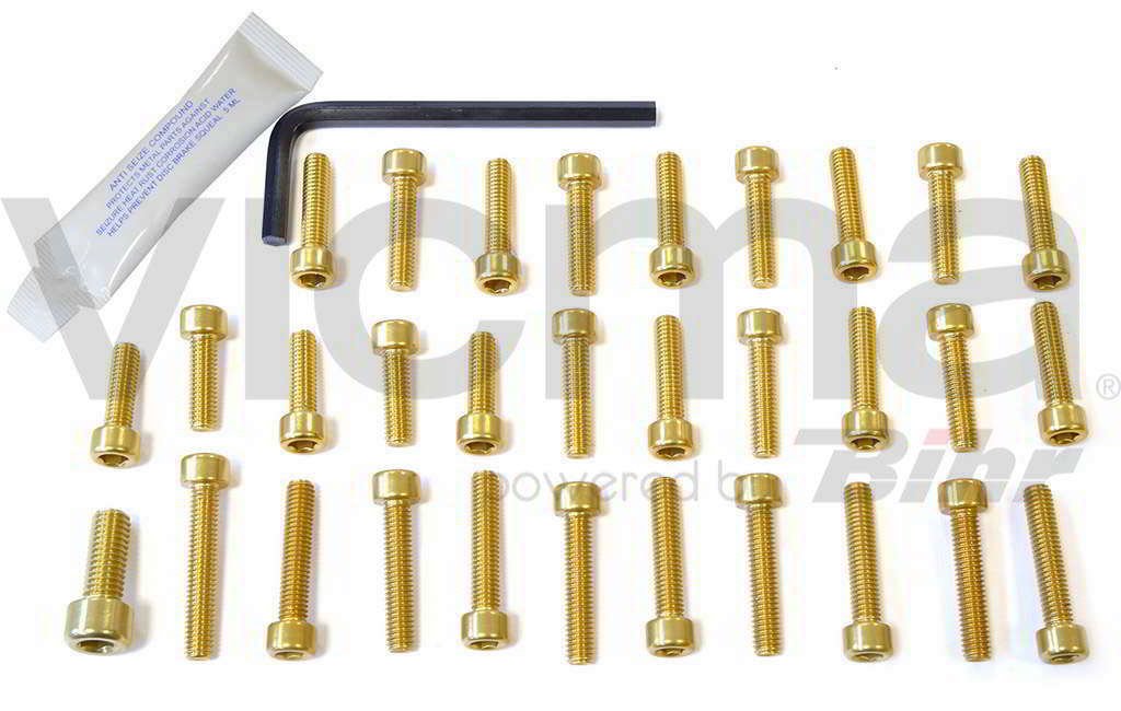 Pro-Bolt EYA283 Aluminium Motorschraubensatz für Yamaha R6, Gold von Pro-Bolt