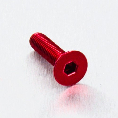 Pro-Bolt LCS520B Aluminium Senkkopfschraube, Rot, M5 x 0.8mm x 20mm von Pro-Bolt