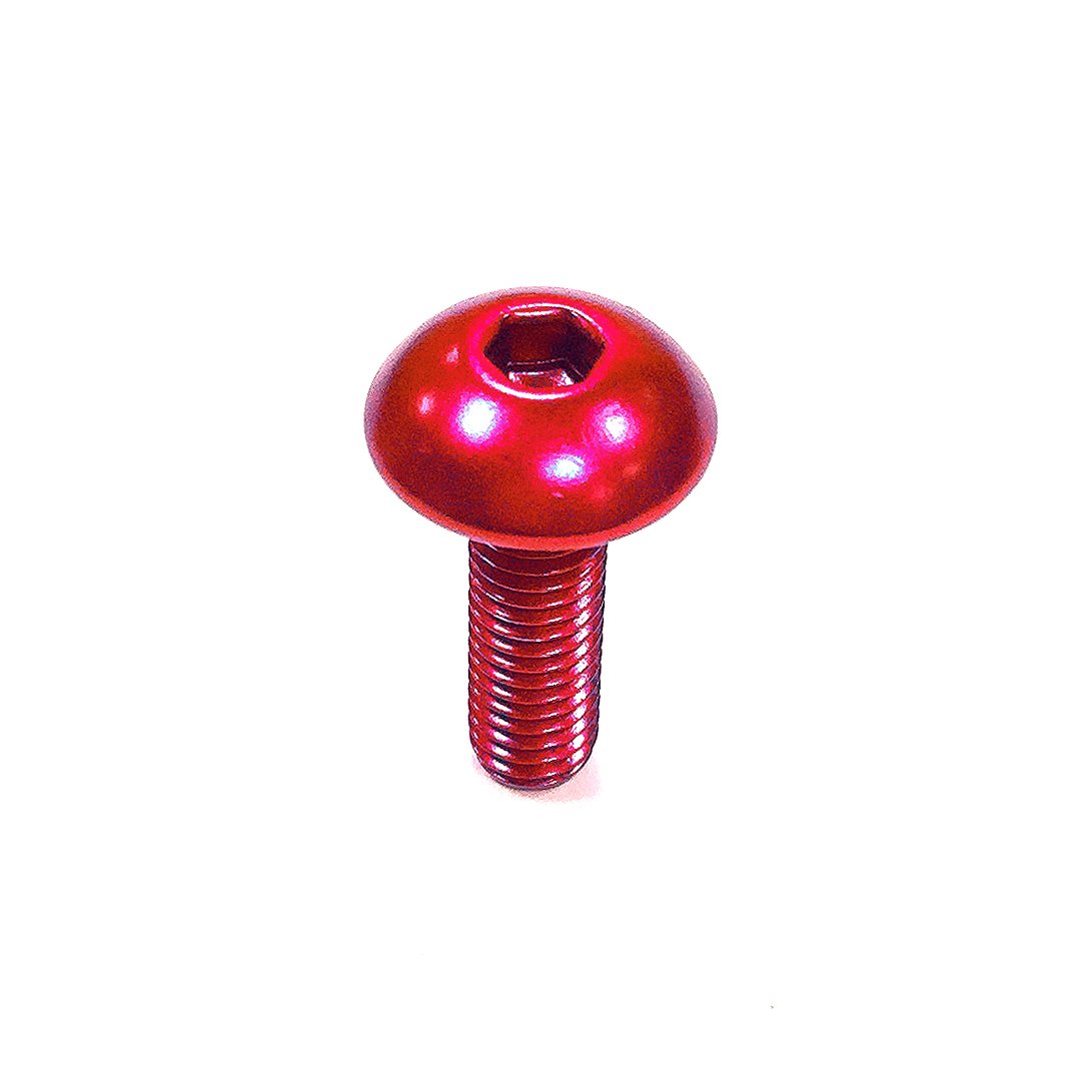 Pro-Bolt LFB516 Aluminium Linsenkopfschraube, M5 x 0.8mm x 16mm, Rot von Pro-Bolt