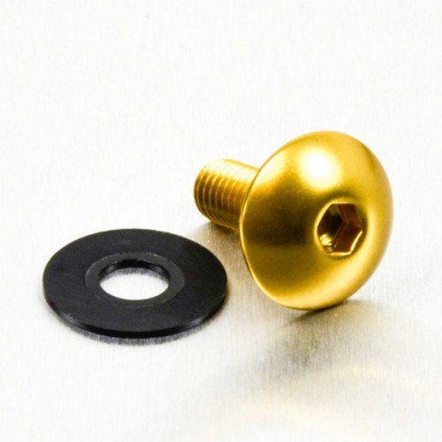 Pro-Bolt LFB616 Aluminium Linsenkopfschraube, Gold, M6 x 1.00mm x 16mm von Pro-Bolt