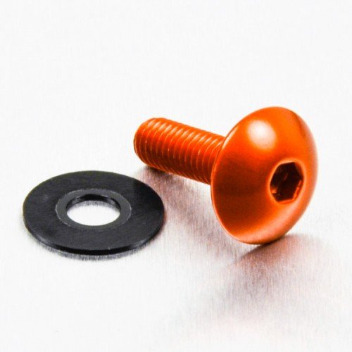 Pro-Bolt LFB620 Aluminium Linsenkopfschraube, Orange, M6 x 1.00mm x 20mm von Pro-Bolt