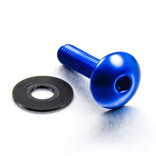 Pro-Bolt LFB625 Aluminium Linsenkopfschraube, Blau, M6 x 1.00mm x 25mm von Pro-Bolt