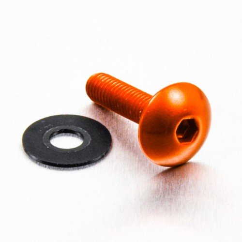 Pro-Bolt LFB625 Aluminium Linsenkopfschraube, Orange, M6 x 1.00mm x 25mm von Pro-Bolt