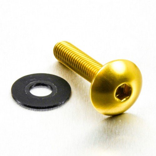 Pro-Bolt LFB630 Aluminium Linsenkopfschraube, Gold, M6 x 1.00mm x 30mm von Pro-Bolt