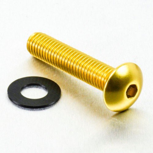 Pro-Bolt LFB840 Aluminium Linsenkopfschraube, M8 x 1.25mm x 40mm, Gold von Pro-Bolt