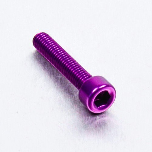 Pro-Bolt LPB525 Aluminium Inbus Schraube, Lila, M5 x 0.8mm x 25mm von Pro-Bolt