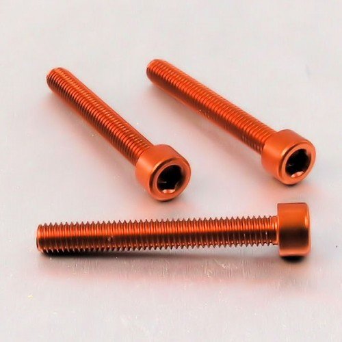 Pro-Bolt LPB645 Aluminium Zylinderkopfschraube Pro-Schraube, Orange, M6 x 1.00mm x 45mm von Pro-Bolt