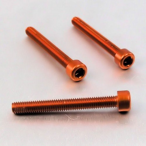 Pro-Bolt LPB650 Aluminium Zylinderkopfschraube Pro-Schraube, Orange, M6 x 1.00mm x 50mm von Pro-Bolt