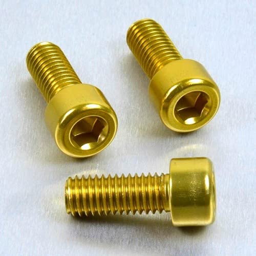 Pro-Bolt LPB820 Aluminium Zylinderkopfschraube Pro-Schraube, M8 x 1.25mm x 20mm, Gold von Pro-Bolt