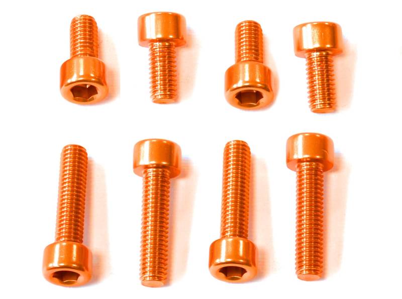 Pro-Bolt TCAG Aluminium Tankdeckel Hardware Kit für Cagiva, Orange von Pro-Bolt